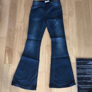 Free people super flare stretch waist jeans
